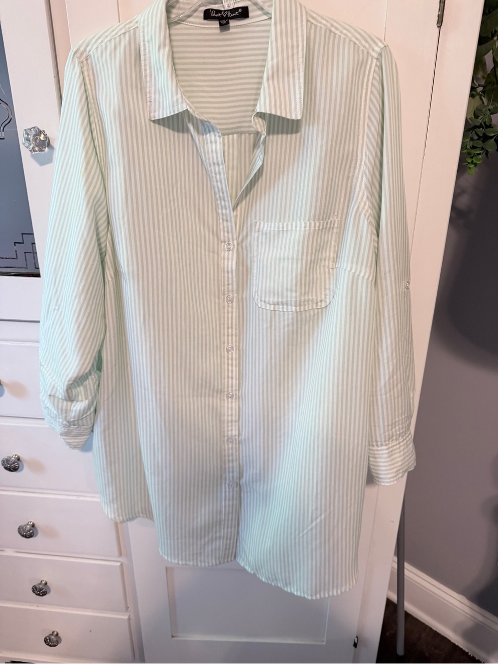 Velvet Heart Mint and White Striped Top - Picture 2 of 14